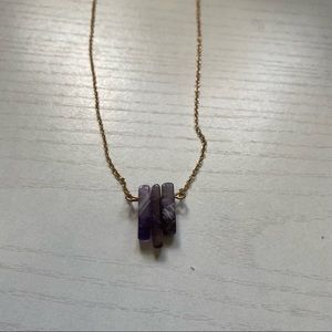Three-Stone Purple Necklace